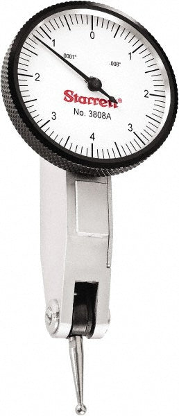 Starrett 12331 Dial Test Indicators 0.008 Max, 0-5-0, Horizontal