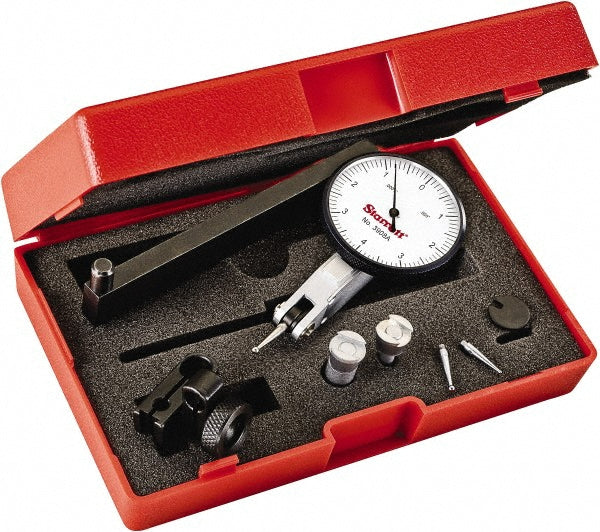 Starrett 12636 Dial Test Indicators 0.008 Max, 0-5-0, Horizontal