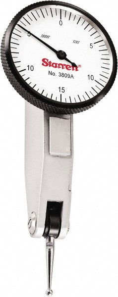 Starrett 12527 Dial Test Indicators 0.03 Max, 0-15-0, Horizontal