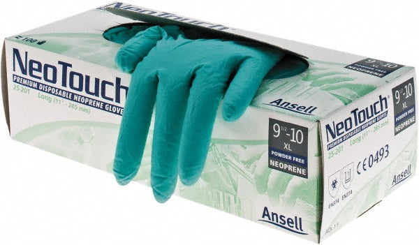 Ansell 385682 Disposable Glove Series Microflex Neotouch, Size X-Large, 5.1 mil, Synthetic Polymer Coated, Neoprene, Chemical-Resistant Grade, Powder-Free