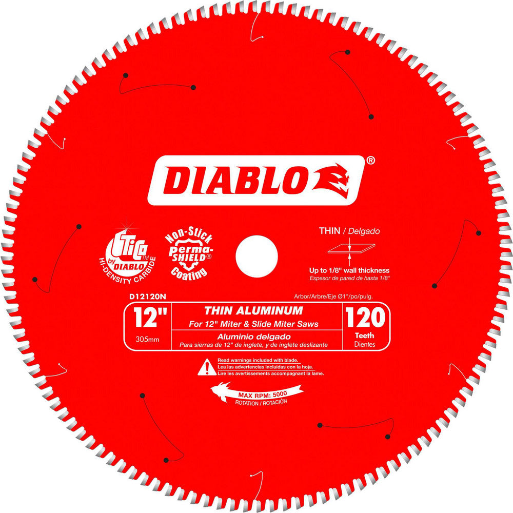 DIABLO D12120N Wet & Dry Cut Saw Blade 12" Dia, 1" Arbor Hole, 120 Teeth