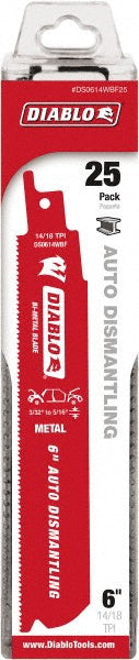 DIABLO DS0614WBF25 Reciprocating Saw Blade Bi-Metal