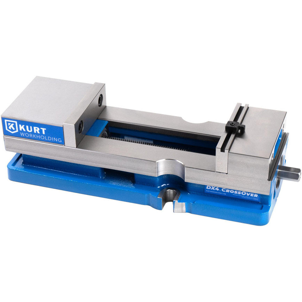 Kurt DX4R Machine Vise Single-Station, 4.00" Jaw Width, 6-1/2" Jaw Opening, Stationary Base, Precision