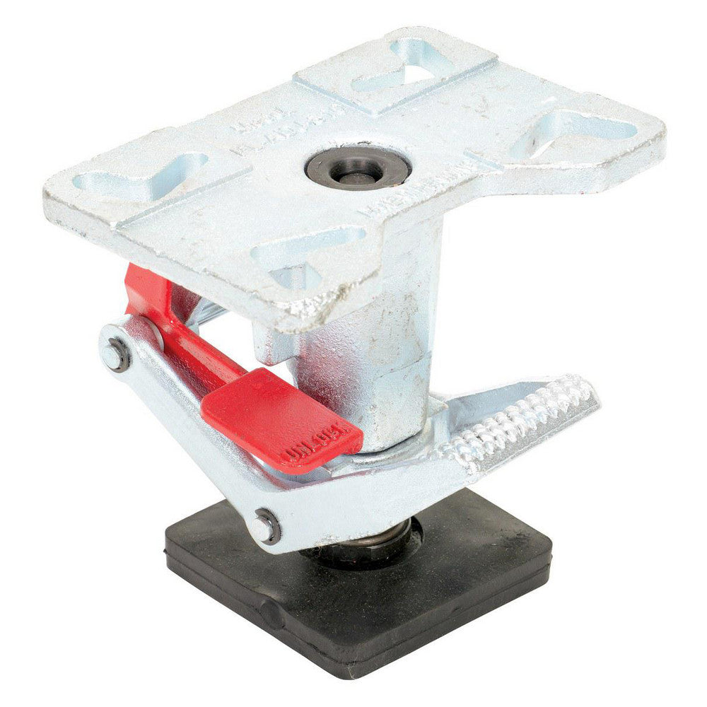 Vestil FL-ADJ-810 Floor Locks Top Plate Size 4.5 x 6.5 in Attaching Bolt Size 0.38in Maximum Height 11.5in Color Silver Material Steel Mounting Location Bottom