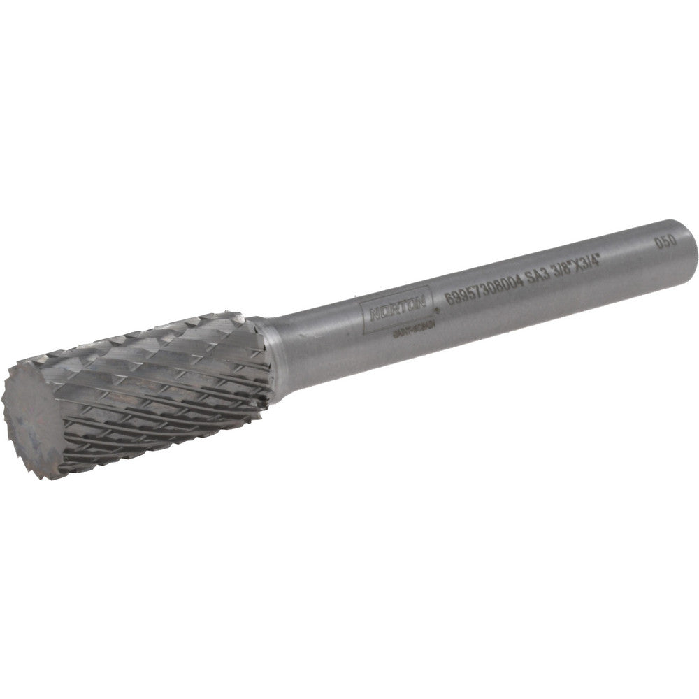Norton 69957308004 3/8 x 3/4 x 2-1/2 In. Cylindrical - No End Cut DC SA-3 Carbide Burr