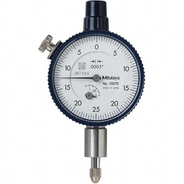Mitutoyo 1507AB Dial Drop Indicator 0.1250" Max Measurement, 0-25-0 Dial Reading, 0.000500" Accuracy