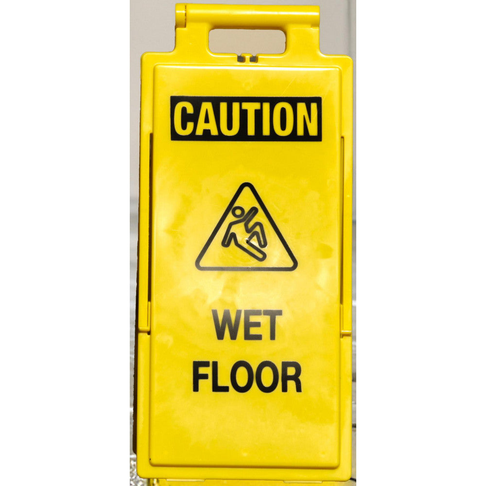 PRO-SAFE 03-600-50 Caution Wet Floor, 11" Wide x 24" High, Polypropylene A-Frame Floor Sign