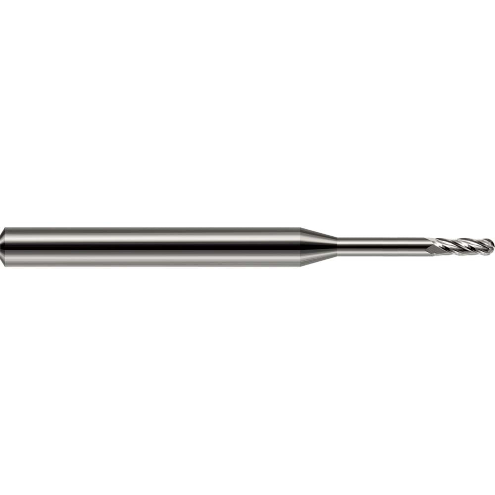 Harvey Tool 76662 Ball End Mill 0.0620" Dia, 0.1860" LOC, 2 Flute, Solid Carbide