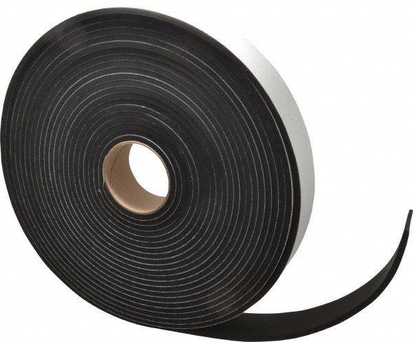 D.A.R. Industrial Prods. Inc. 31943764 Roll Closed Cell, Neoprene-Blend Spring Rubber, 2" Wide, Black