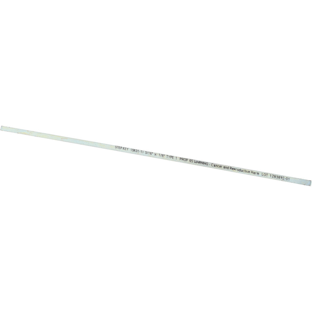 Mak-A-Key SK01-1 Step Key Stock 12" Long, Steel, Zinc-Plated