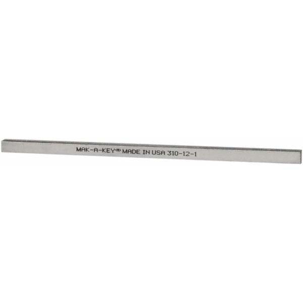 Mak-A-Key SK12-1 Step Key Stock 12" Long, Steel, Zinc-Plated
