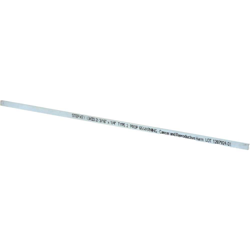 Mak-A-Key SK03-2 Step Key Stock 12" Long, Steel, Zinc-Plated