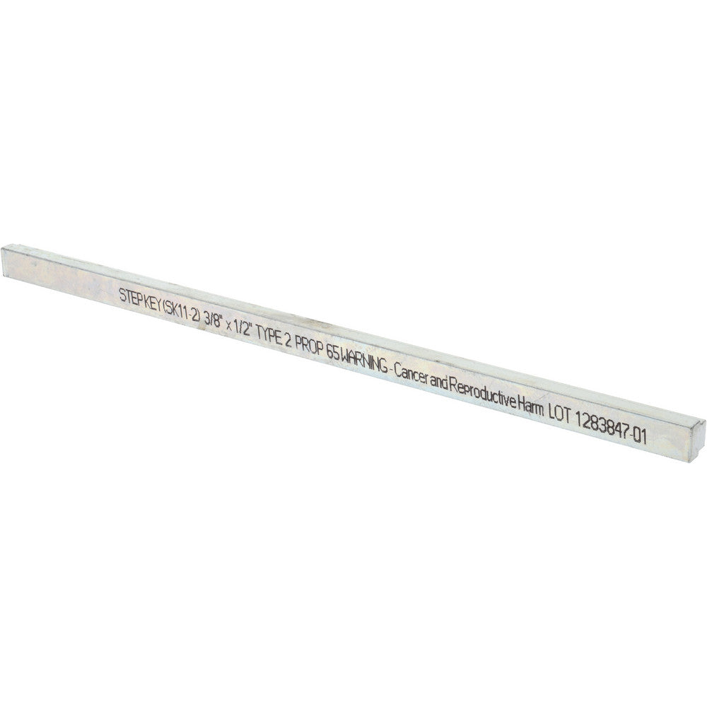 Mak-A-Key SK11-2 Step Key Stock 12" Long, Steel, Zinc-Plated