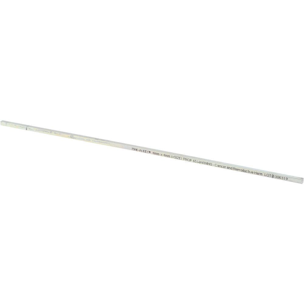 Mak-A-Key C207-360404305 Oversized Key Stock 12" Long, Steel, Zinc-Plated