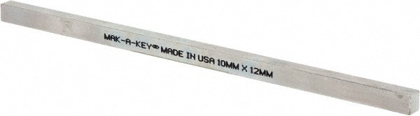 Mak-A-Key C207-361210305 Oversized Key Stock 12" Long, Steel, Zinc-Plated