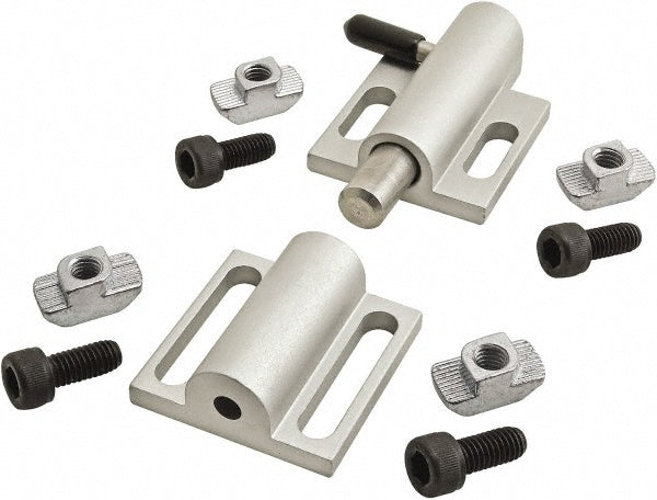 80/20 Inc. 45-2107 Deadbolt with Side Door Latch 89 mm OAL, 38 mm OAW, Aluminum (Body) & Stainless Steel (Bolt, Spring & Handle), Anodized Finish