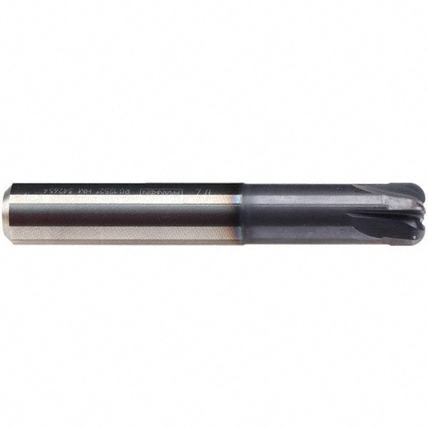 Emuge 1936A.010 Roughing & Finishing End Mill 10 mm Dia, 4 Flutes, 2.5 mm Corner Radius, Corner Radius End, Solid Carbide