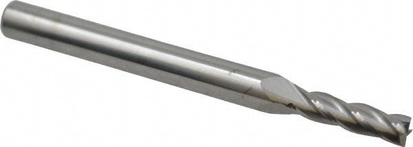Kyocera SGS Precision Tools 30117 Square End Mill 9/64" Dia, 1/2" LOC, 4 Flute, Solid Carbide