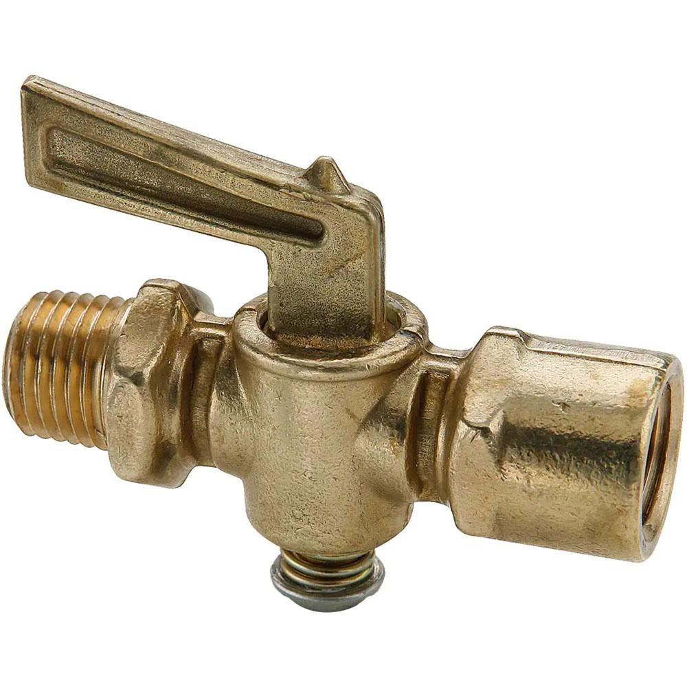 Parker V402P-4-4 1/4" Pipe, Female Pipe to Male Pipe Drain Cock & Shutoff Valve