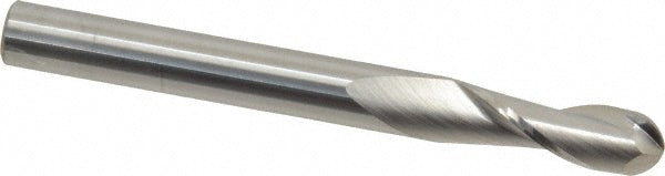 Kyocera SGS Precision Tools 30332 Ball End Mill 0.25" Dia, 0.75" LOC, 2 Flute, Solid Carbide