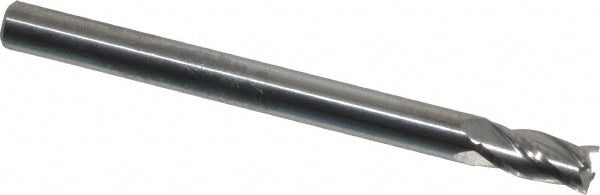 Kyocera SGS Precision Tools 31605 Square End Mill 1/8" Dia, 1/4" LOC, 4 Flute, Solid Carbide