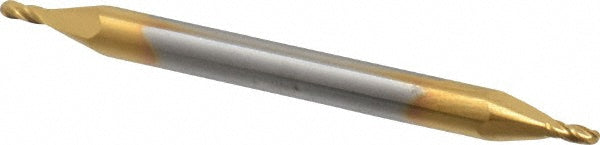 Kyocera SGS Precision Tools 31444 Ball End Mill 0.0469" Dia, 0.0938" LOC, 4 Flute, Solid Carbide