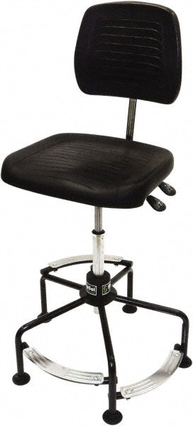 ShopSol 1010317 Task Chair Polyurethane, 20 to 37" Seat Height, Black, Adjustable Height