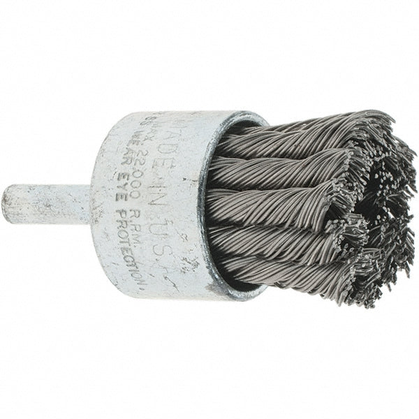 Tru-Maxx GSSC000021 End Brushes 1-1/8" Dia, Stainless Steel, Knotted Wire