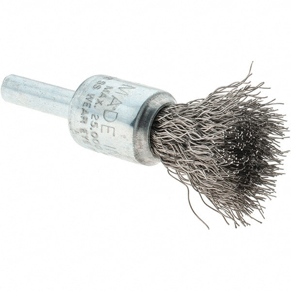 Tru-Maxx GSSC000011 End Brushes 1/2" Dia, Stainless Steel, Crimped Wire