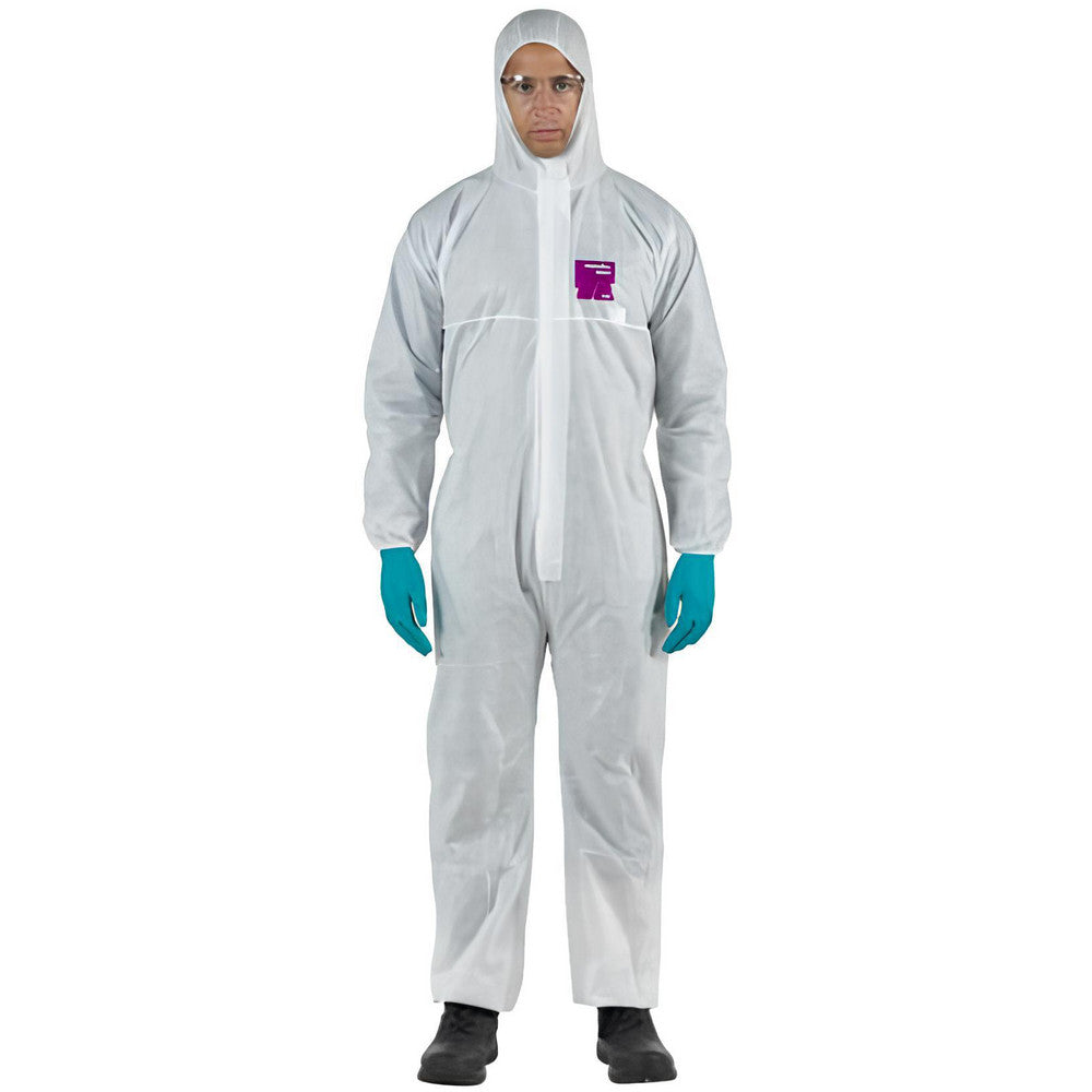 Ansell WH15-S-92-101-07 Series 68-1500 Disposable Coveralls Size 3X-Large, 1.47 oz, SMS, Zipper Closure
