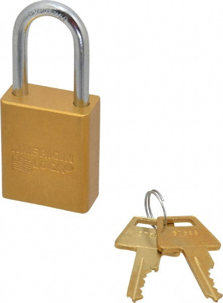 American Lock A1106YLW Lockout Padlock Keyed Different, Aluminum, Steel Shackle, Yellow