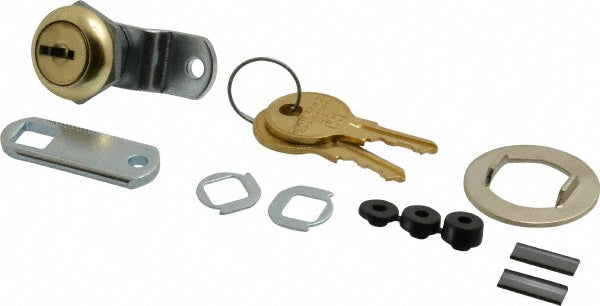 National Cabinet Lock MFW23038-KD-PB 5/32" Max Thickness, Standard Cam Lock