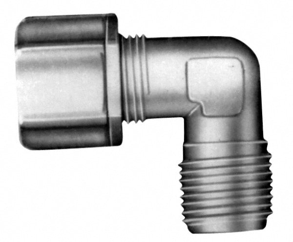 RYAN HERCO PRODUCTS CORP 0638.041 Compression Tube Male Elbow 1/2-20 & 1/8" Thread, 5/16" Tube OD, Compression x Threaded