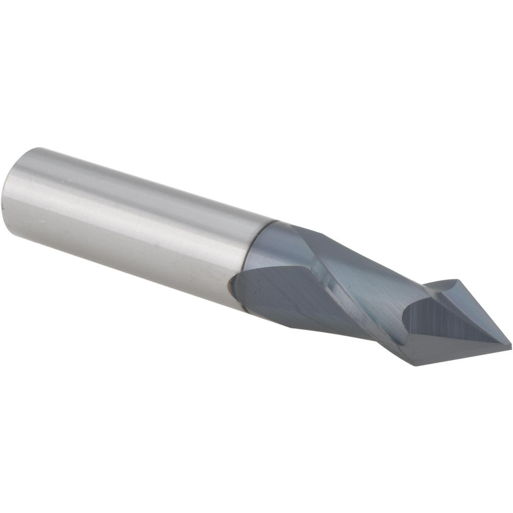 Melin Tool 51669 Drill Mill 1/2" Dia, 1" LOC, 2 Flutes, 60 ° Point, Solid Carbide