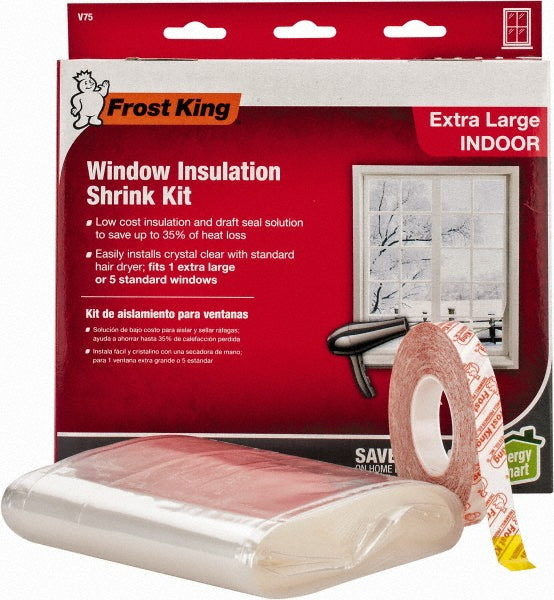 Frost King V75H 210" Long x 62" Wide, Indoor Shrink Film and Tape Weather Kit Weatherstripping