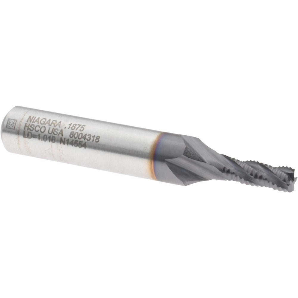 Seco 17007757 Roughing End Mill 3/16" Dia, 4 Flutes, Single End, Cobalt