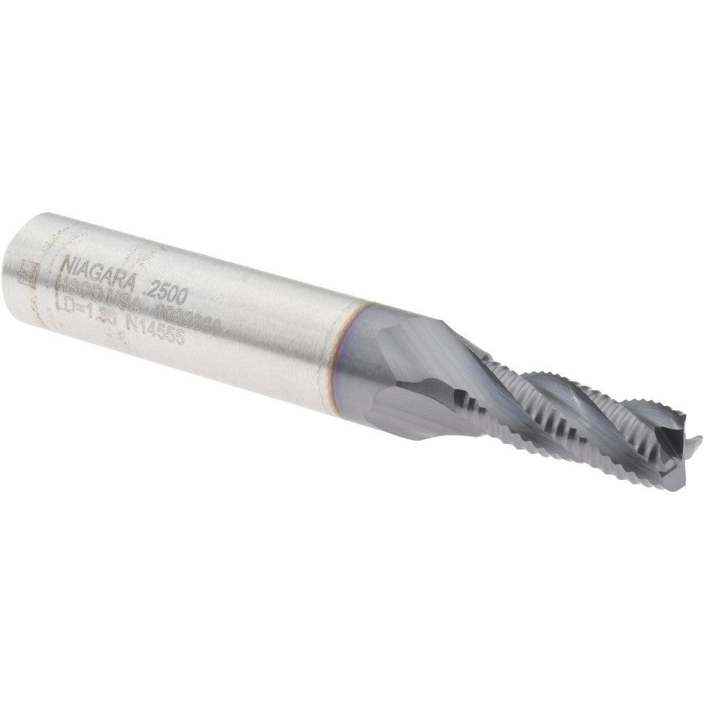 Seco 17007758 Roughing End Mill 1/4" Dia, 4 Flutes, Single End, Cobalt