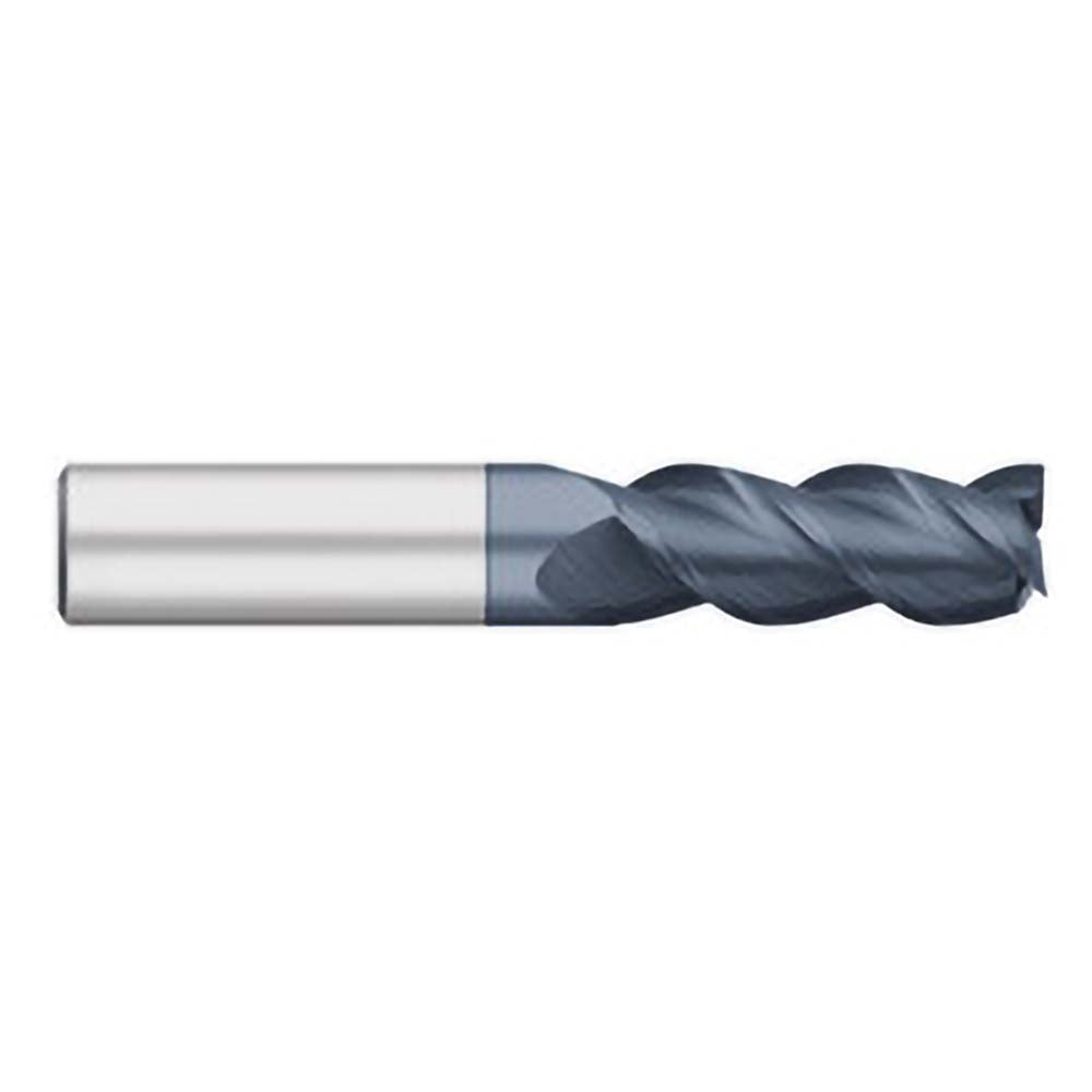 Titan USA TC49532 Square End Mill 1/2'' Dia, 1-1/4'' LOC, 1/2'' Shank Dia, 3'' OAL, 3 Flutes, Solid Carbide
