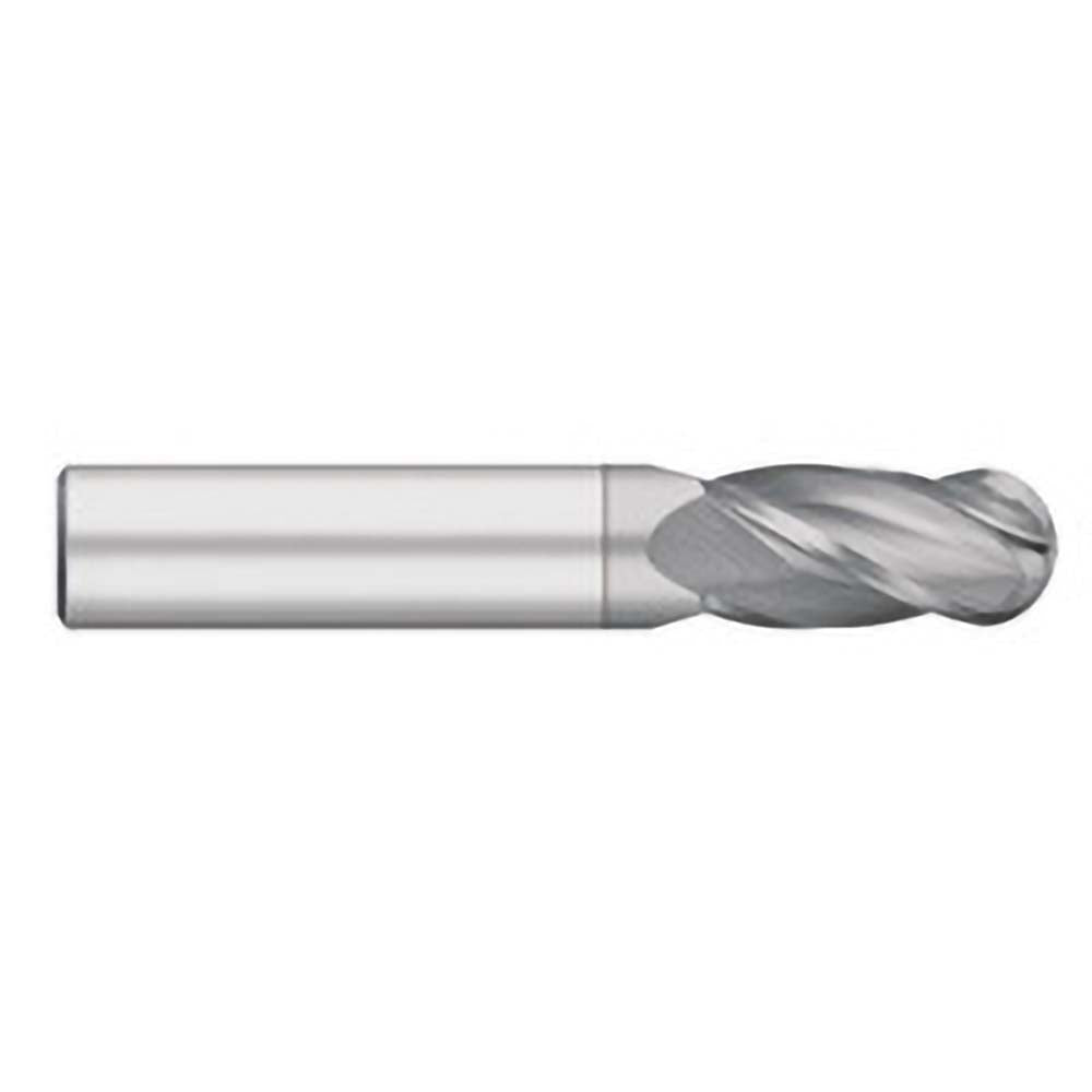 Titan USA TC91504 Ball End Mill 1/16" Dia, 19/64" LOC, 4 Flute(s), Solid Carbide