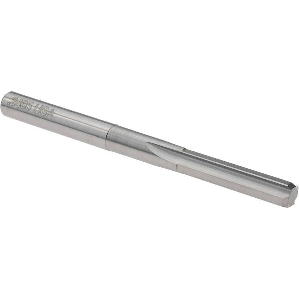 Titan USA TC87310 Chucking Reamer 0.2495" Dia, 3" OAL, 1" Flute Length, Straight Flute, Straight-Cylindrical Shank, Solid Carbide