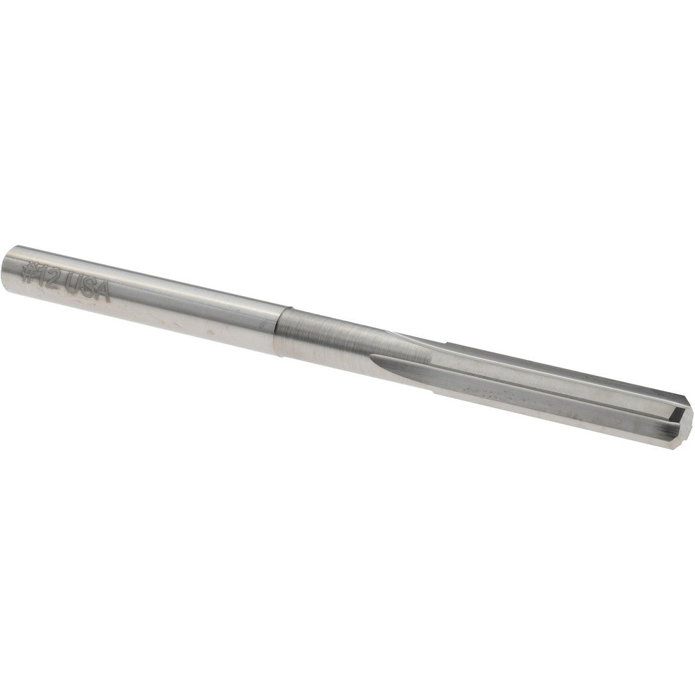 Titan USA TC87240 Chucking Reamer #12, 2-3/4" OAL, 7/8" Flute Length, Straight Flute, Straight-Cylindrical Shank, Solid Carbide