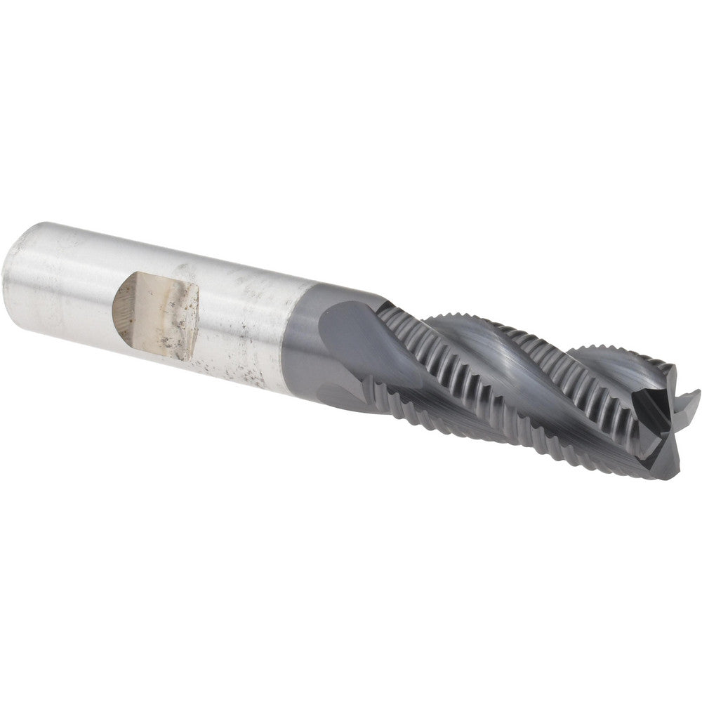 Titan USA TE66229 Roughing End Mill 1/2" Dia, 4 Flutes, Square End, Cobalt