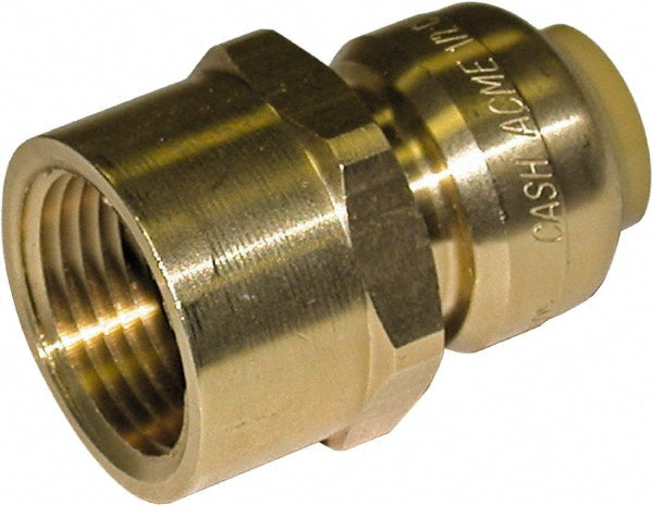 SharkBite UR072 Brass Pipe Adapter 1/2 x 1/2" Fitting, Threaded, Push-to-Connect x FNPT, Lead Free