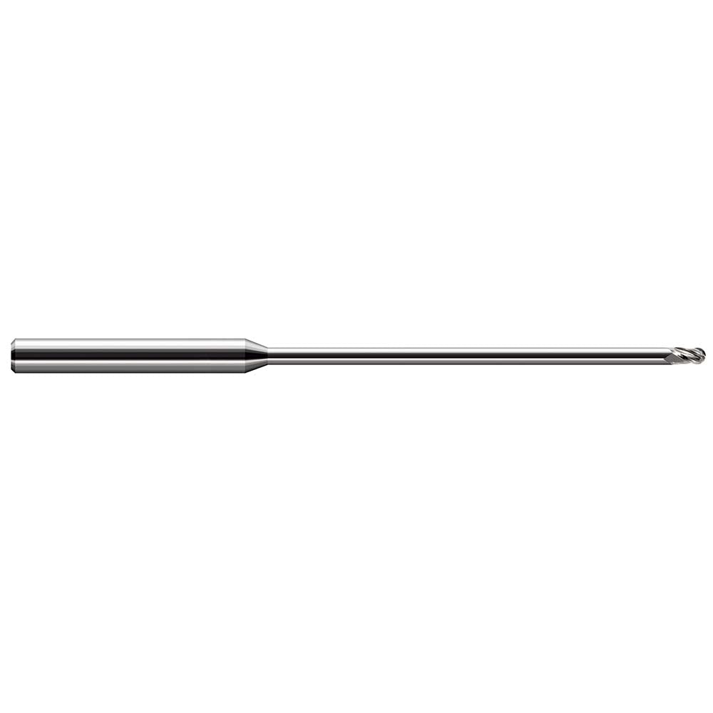 Harvey Tool 40162 Ball End Mill 0.0620" Dia, 0.0930" LOC, 3 Flute, Solid Carbide