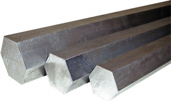 Value Collection BH.438X72 7/16" Width Across Flats x 6' Long, Steel Hexagon Bar