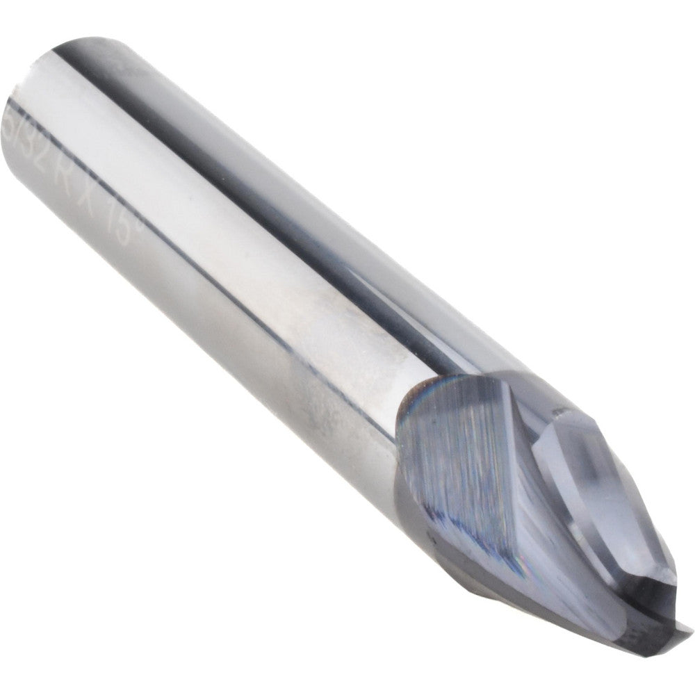 Harvey Tool 75110-C3 Tapered End Mill 15 deg Angle per Side, 0.3120" Small Dia, 0.4860" LOC, 2 Flute, Solid Carbide, Ball End