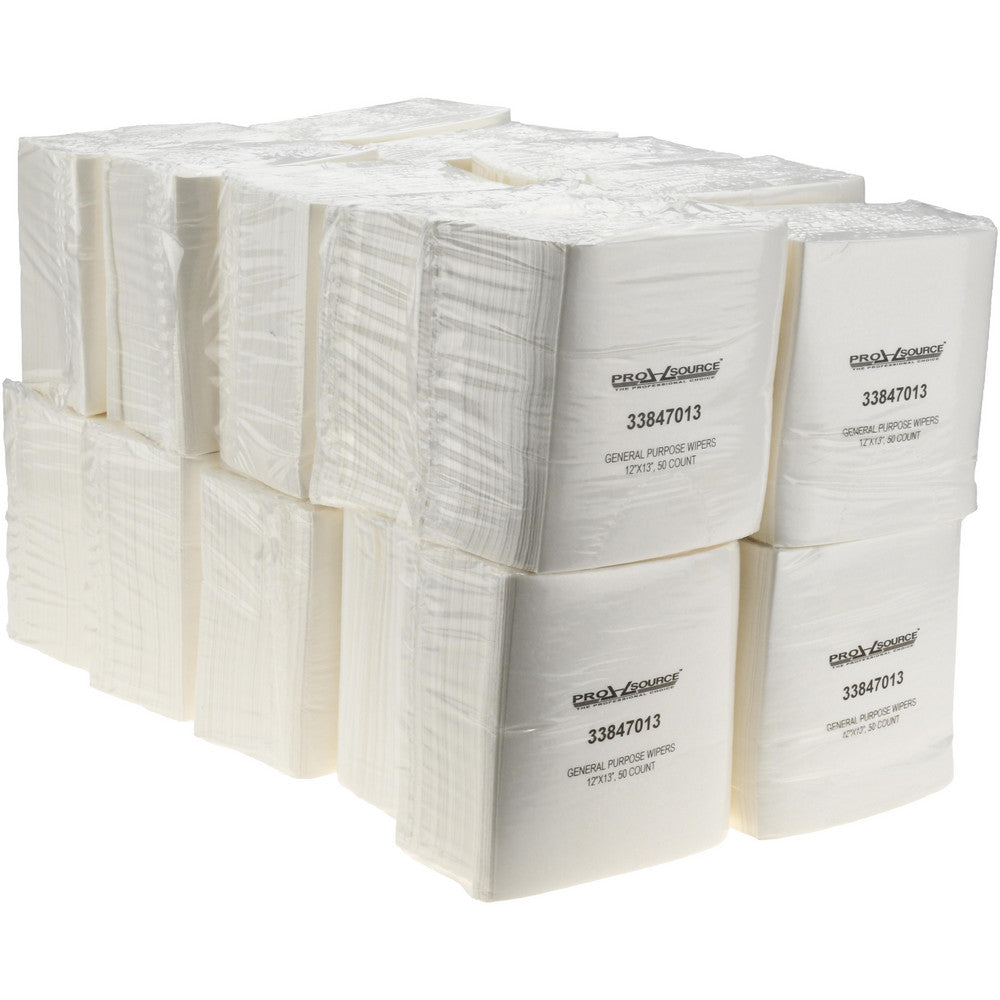 Pro-Source 86004 General Purpose Wipers Folded, Dry, White, 20 pack