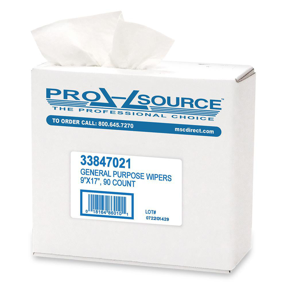 Pro-Source 86010 General Purpose Wipers Box, Dry, White, 8 pack