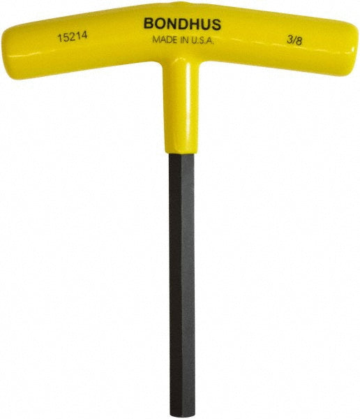 Bondhus 15214 Hex Key 3/8" Hex, Hex End, T-Handle Cushion Grip