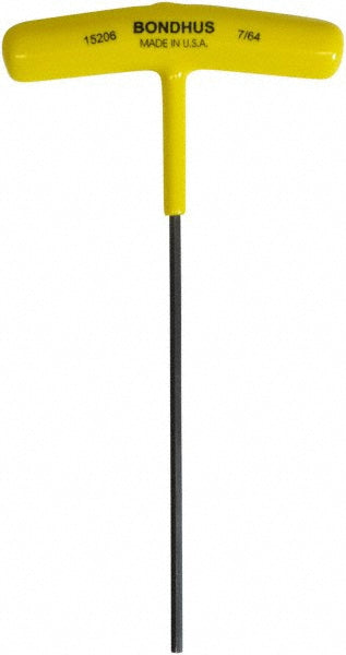 Bondhus 15206 Hex Key 7/64" Hex, Hex End, T-Handle Cushion Grip